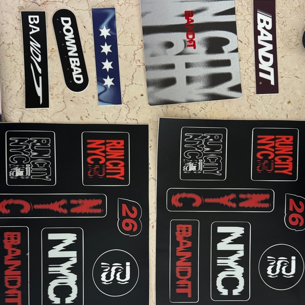 Bandit Sticker Set - Black, Red, White